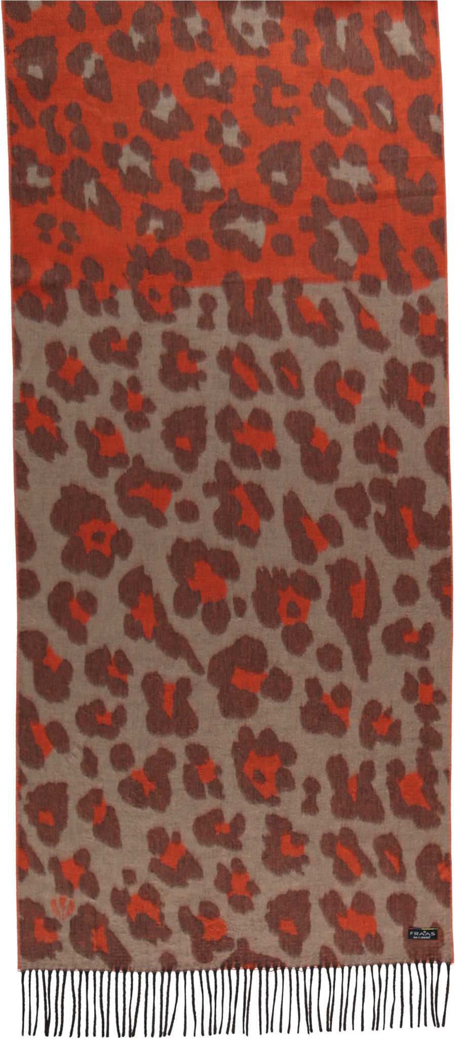 Fraas 625281 260 Camel Terracotta Orange Tonal Animal Print Cashmink Wrap
