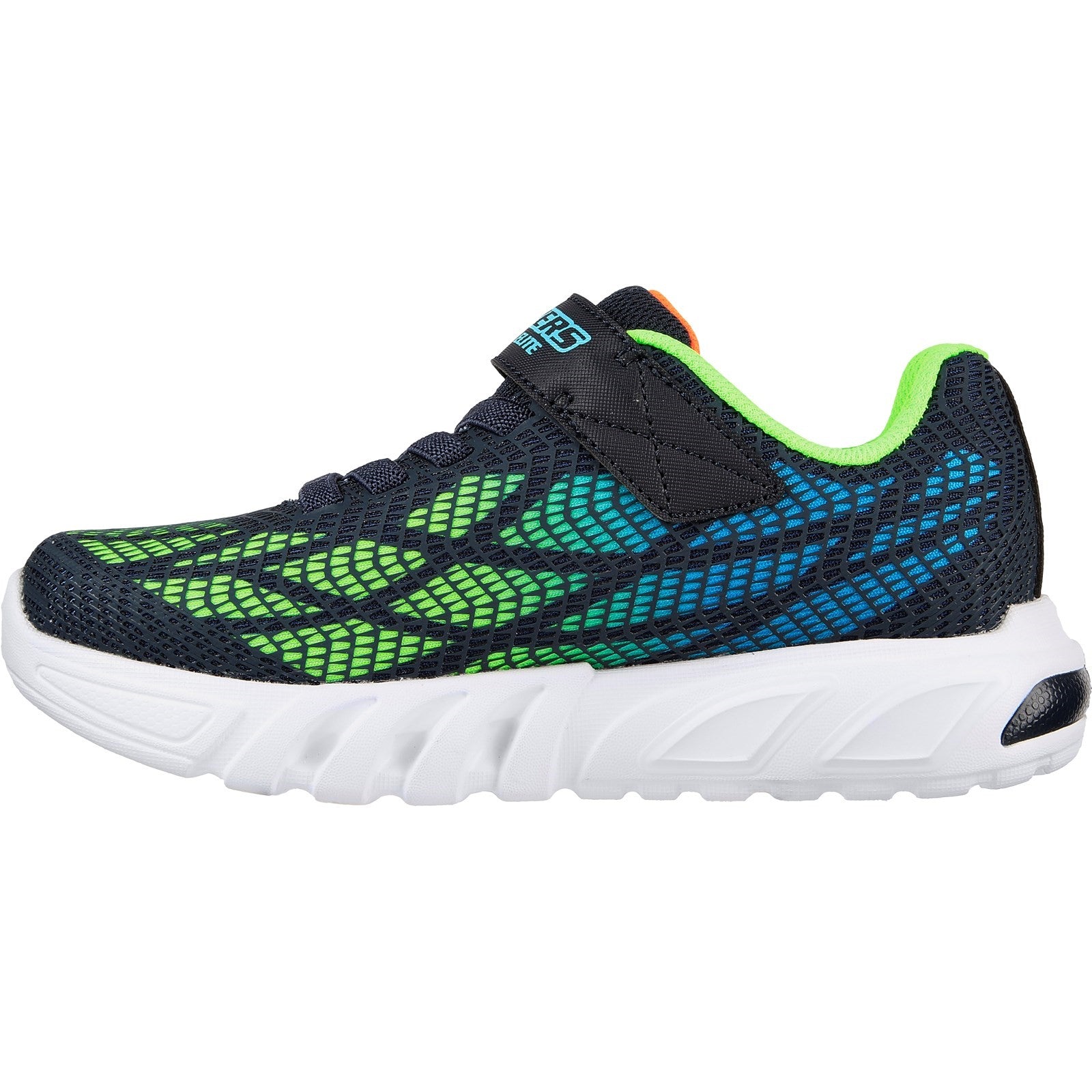 Skechers 400137L Flex Glow Elite Vorlo NVMT Navy Metallic Shoephoric UK