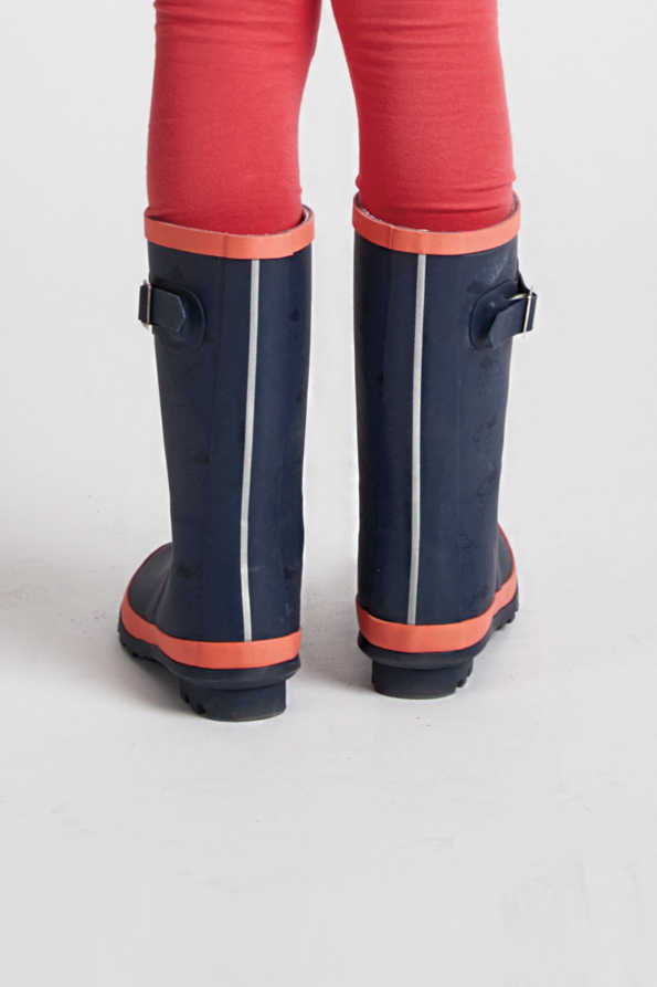 Grass & Air Junior Adventure Boots with Bag - Navy Coral
