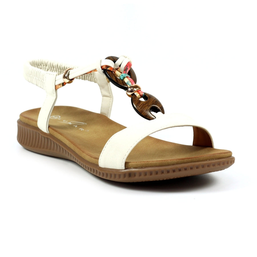 Lunar JLH475 WT Brava White Sandal