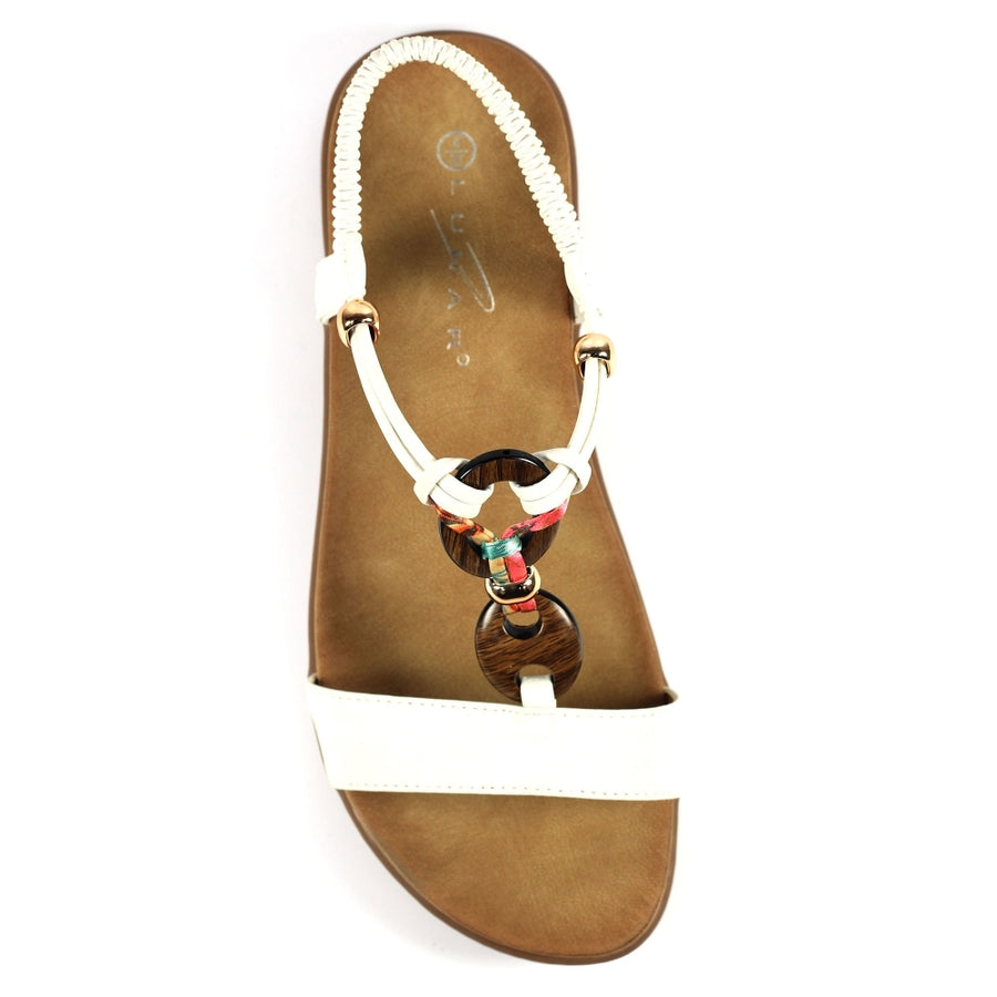 Lunar JLH475 WT Brava White Sandal