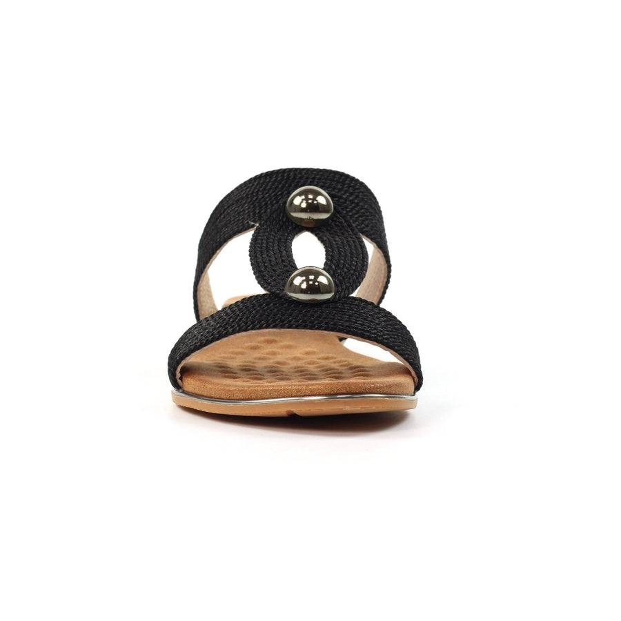 Lunar JLH510 BK Callow II Black Sandal