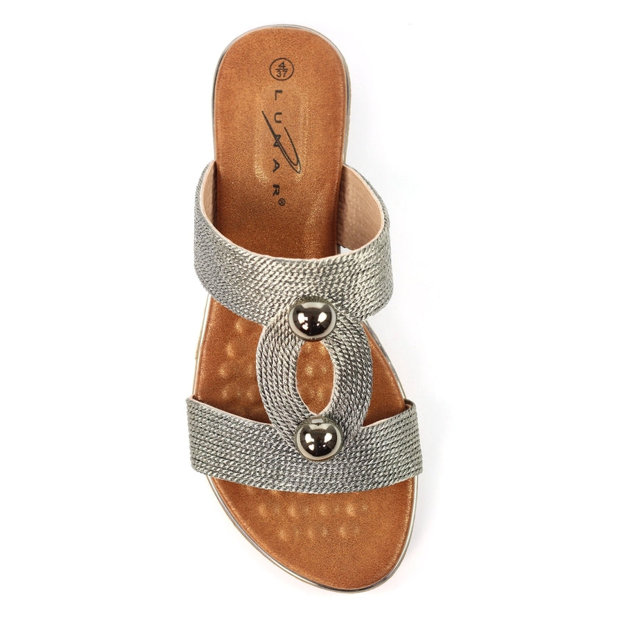 Lunar JLH510 PW Callow II Pewter Sandal