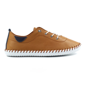 Lunar FLE030 TN St Ives Tan Plimsoll