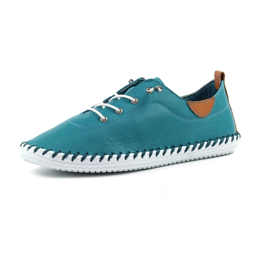 Lunar FLE030 TE - Lunar St Ives Teal Plimsoll