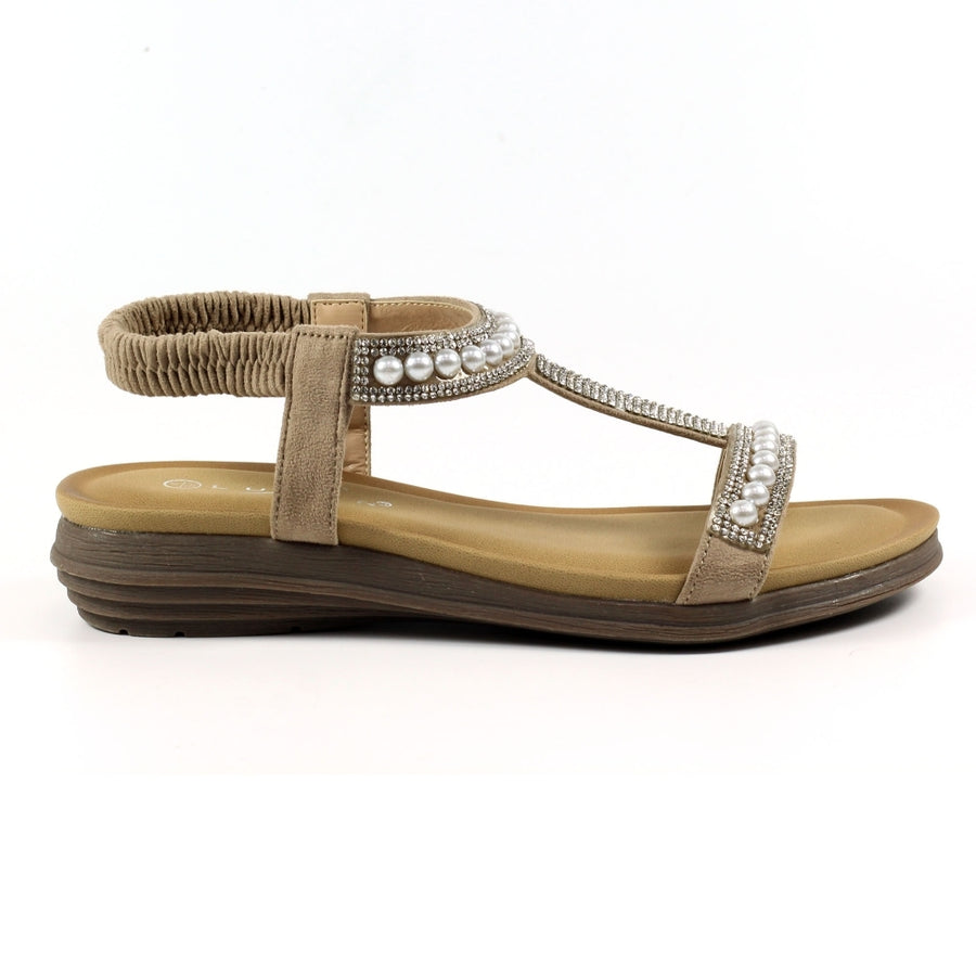 Lunar JLH078 BG Tancy Beige Pearl Sandal