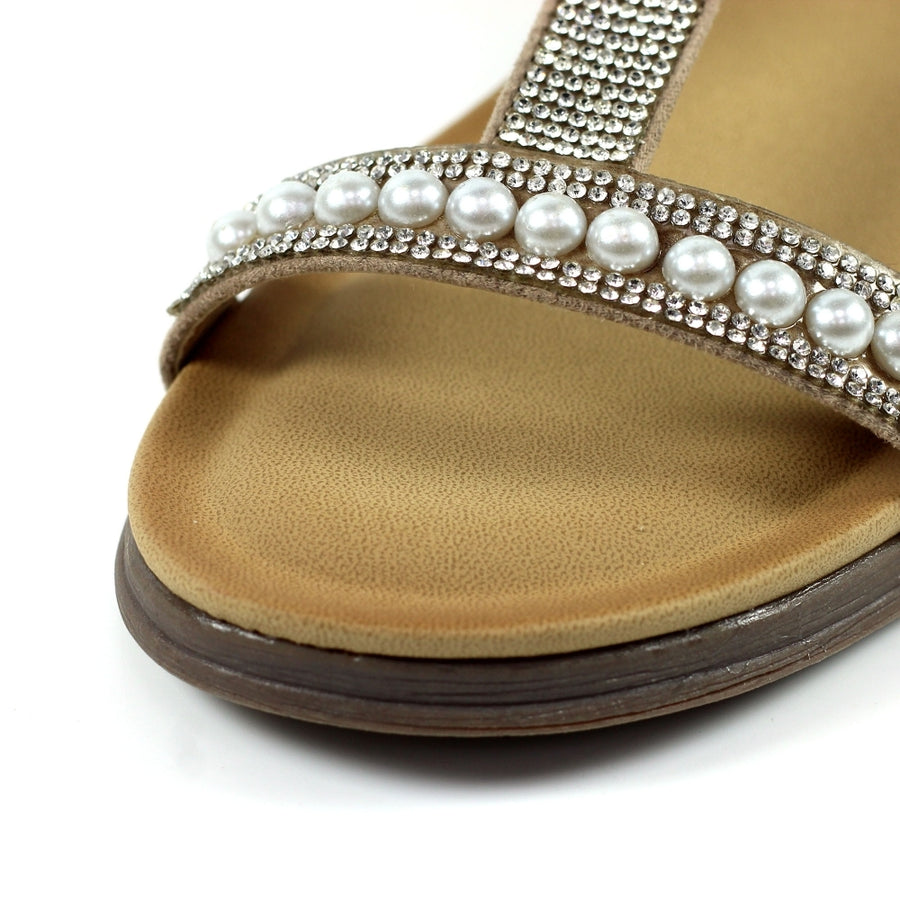 Lunar JLH078 BG Tancy Beige Pearl Sandal