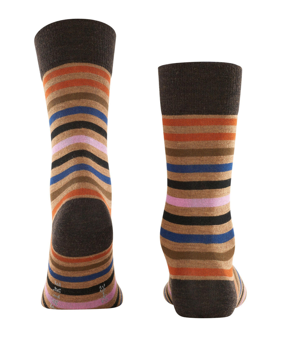 Falke 13279 5306 Tinted Stripe Sock Canvas/Cinnamon