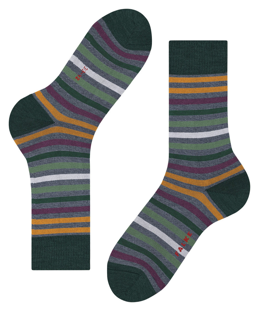 Falke 13279 6870 Tinted Stripe Sock Aqua/Black