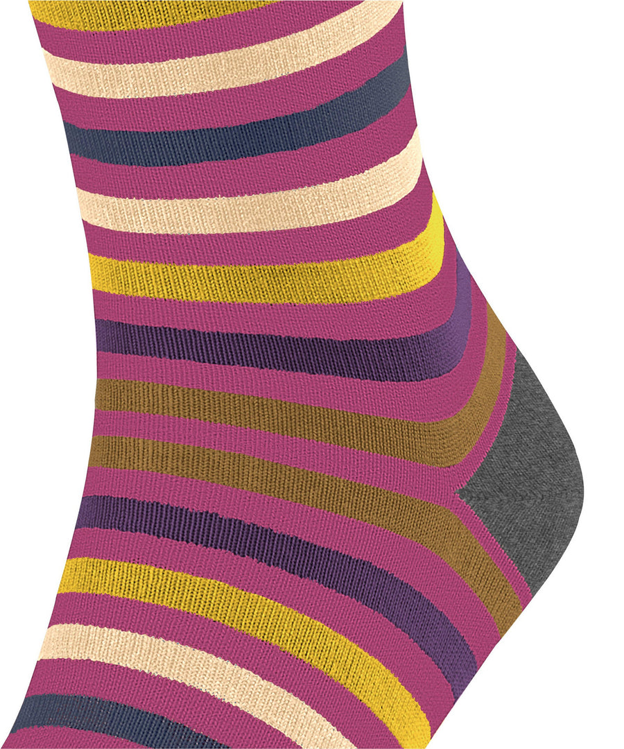 Falke 13279 8409 Tinted Stripe Sock Pink/Orchid