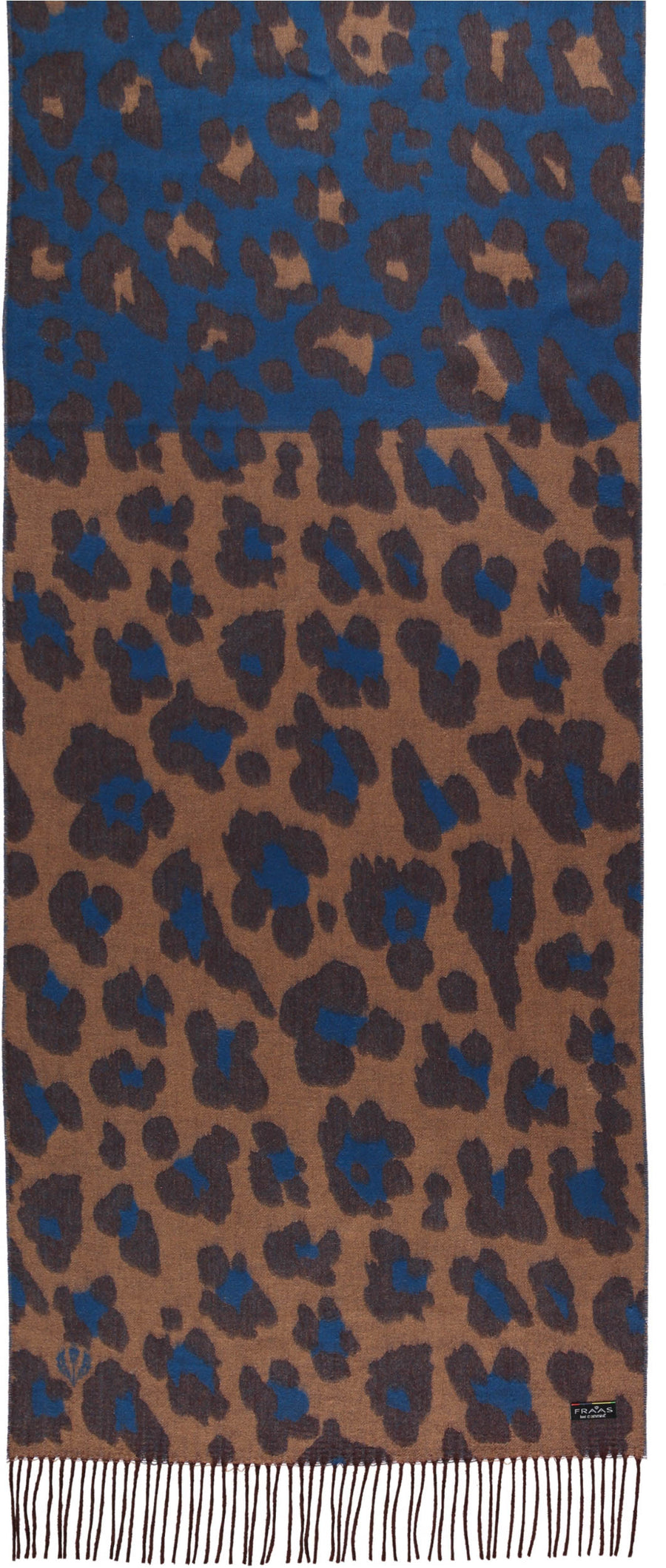 Fraas 625281 560 Cobalt Chocolate Tonal Animal Print Cashmink Wrap