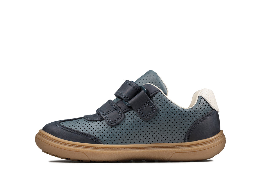 Clarks Flash Metra T Navy Leather