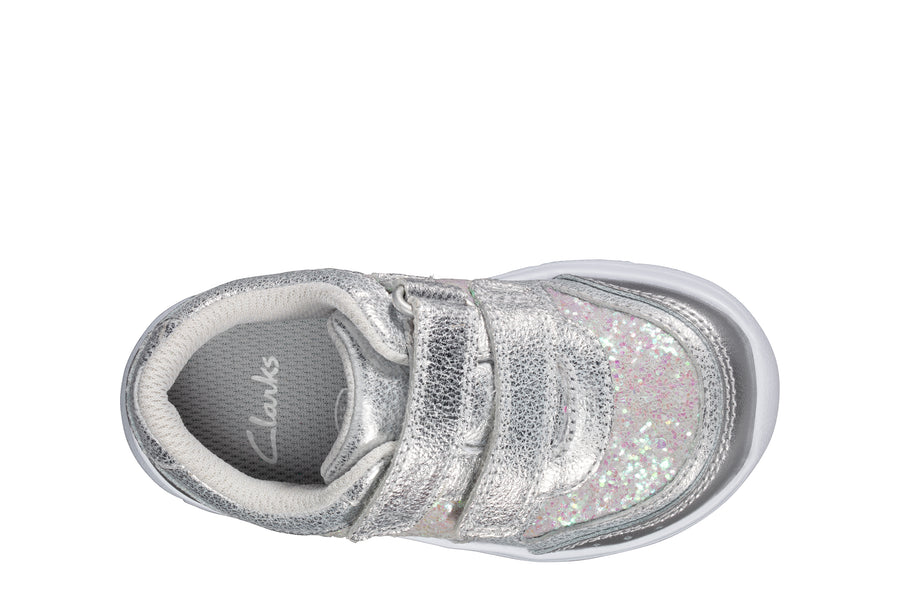 Clarks Ath Sonar T Silver Leather