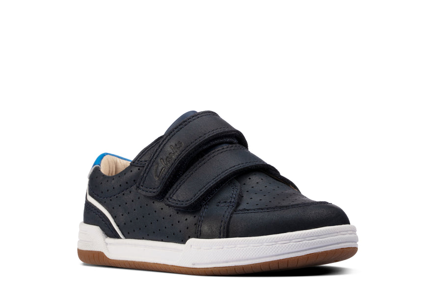 Clarks Fawn Solo T Navy Leather