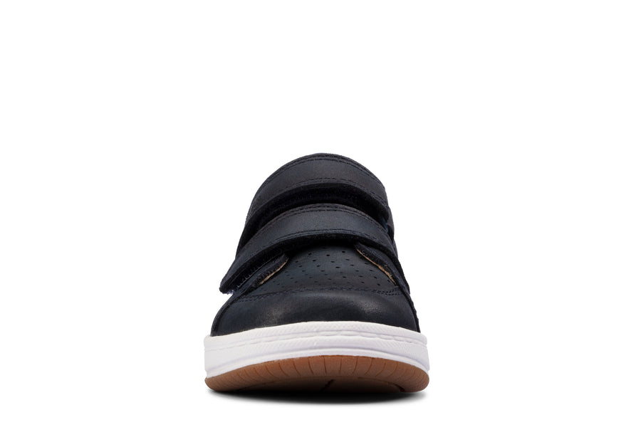 Clarks Fawn Solo T Navy Leather
