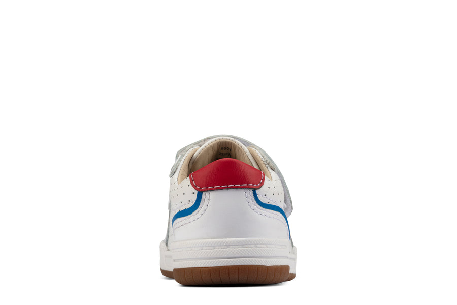 Clarks Fawn Solo T White Leather