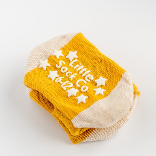 The Little Sock Company Original non-slip, stay-on socks in Mustard