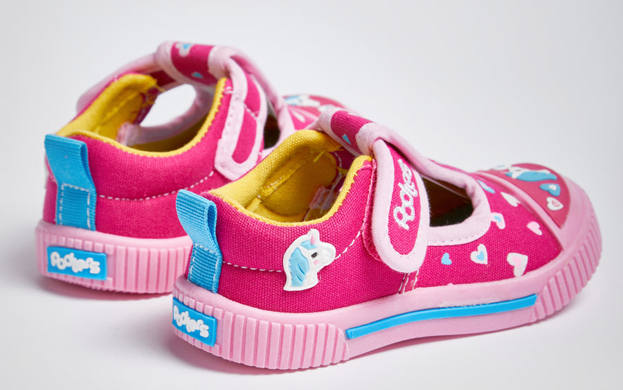 Podlers Unicorn Canvas Shoe (Rio) Pink