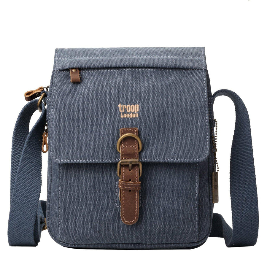 Troop London TRP0211 Classic Across Body Bag in Blue