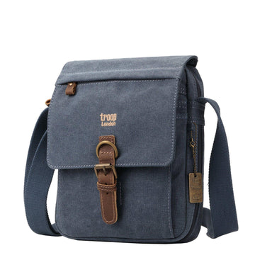 Troop London TRP0211 Classic Across Body Bag in Blue