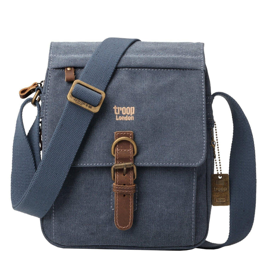 Troop London TRP0211 Classic Across Body Bag in Blue