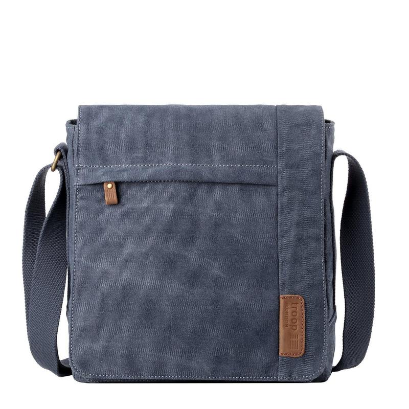 Troop London TRP0219 Classic Across Body Bag in Blue