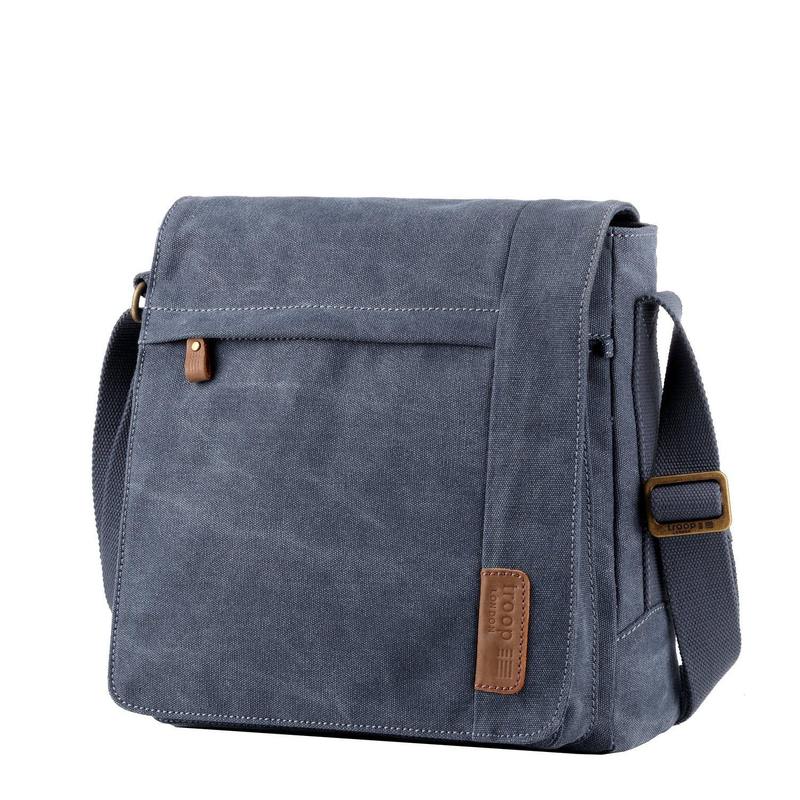 Troop London TRP0219 Classic Across Body Bag in Blue