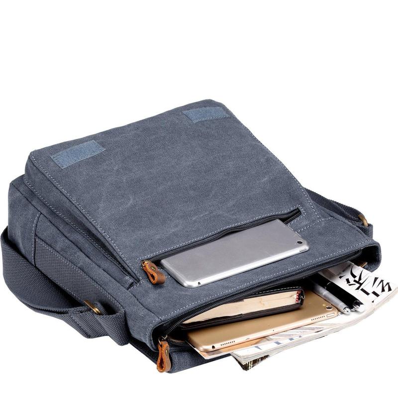 Troop London TRP0219 Classic Across Body Bag in Blue
