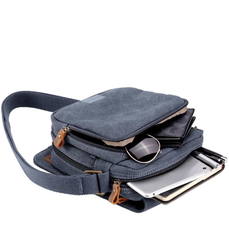 Troop London TRP0220 Classic Across Body Bag in Blue