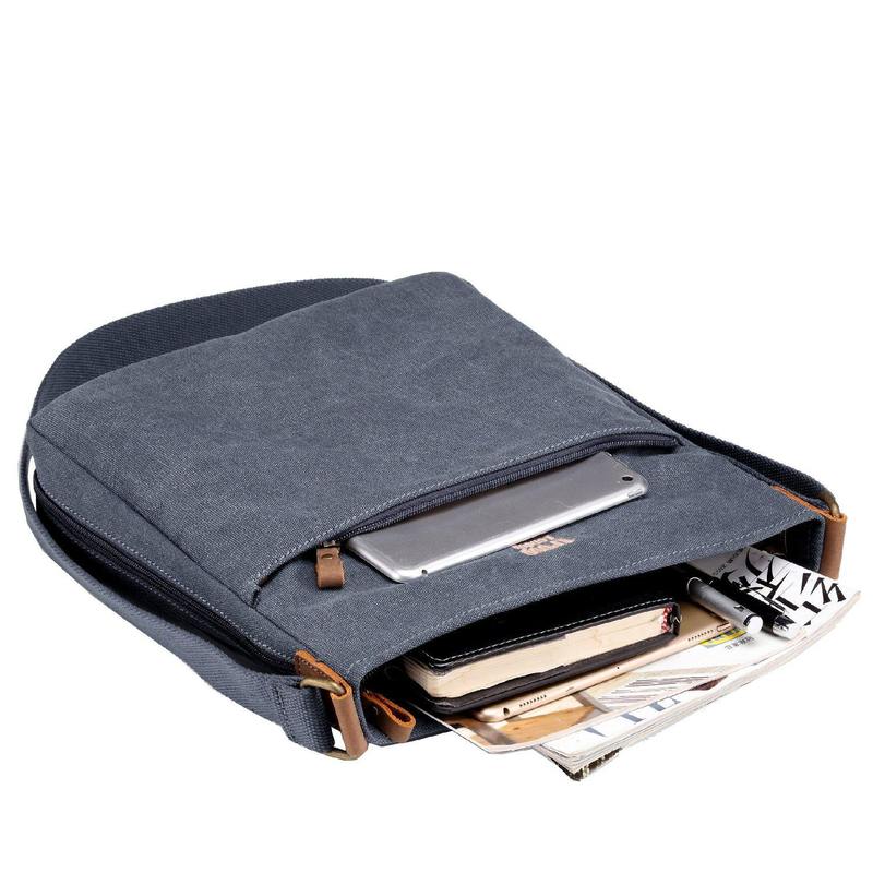 Troop London TRP0236 Classic Across Body Bag in Blue