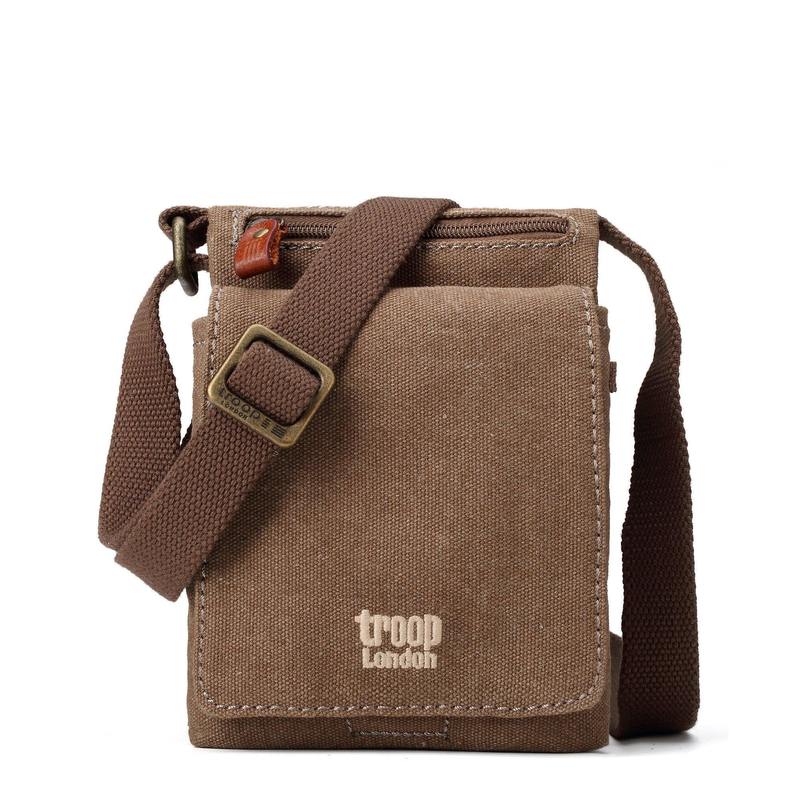 Troop London TRP0243 Classic Across Body Bag in Brown