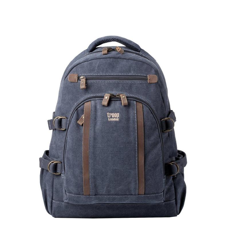 Troop London TRP0257 Classic Large Laptop Backpack in Blue