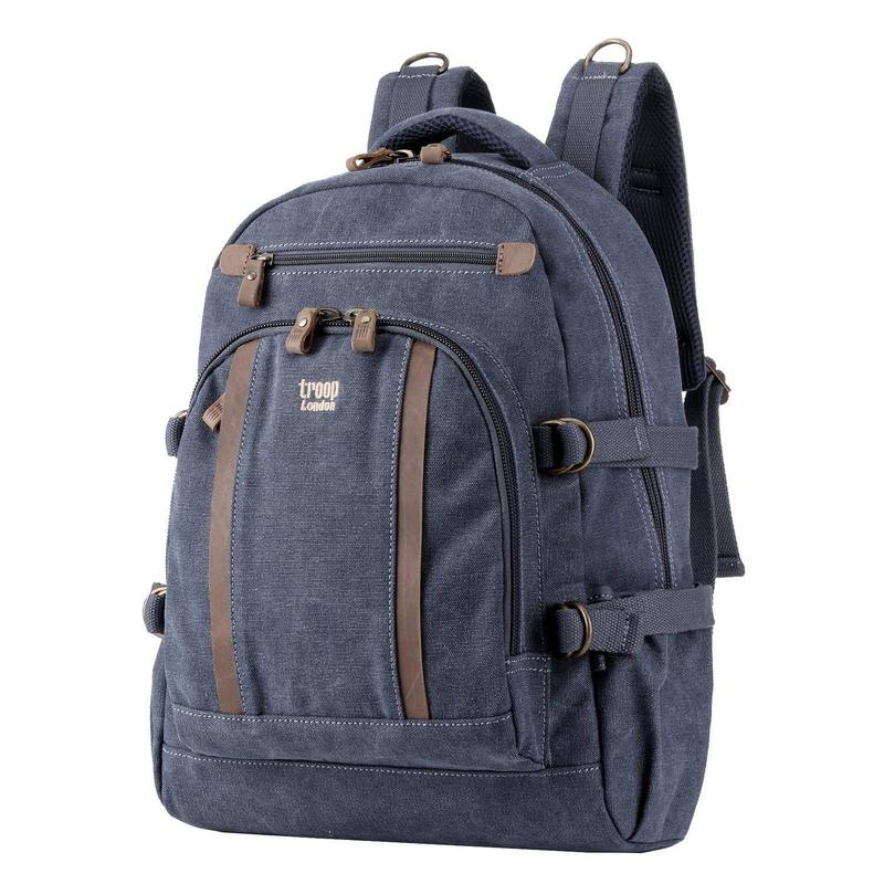Troop London TRP0257 Classic Large Laptop Backpack in Blue
