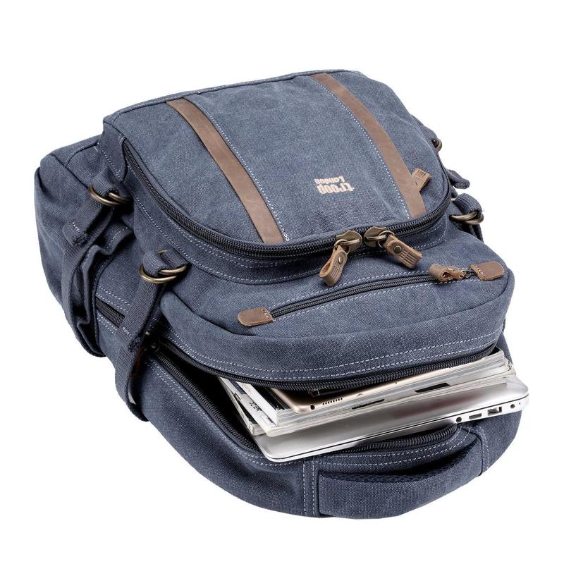 Troop London TRP0257 Classic Large Laptop Backpack in Blue