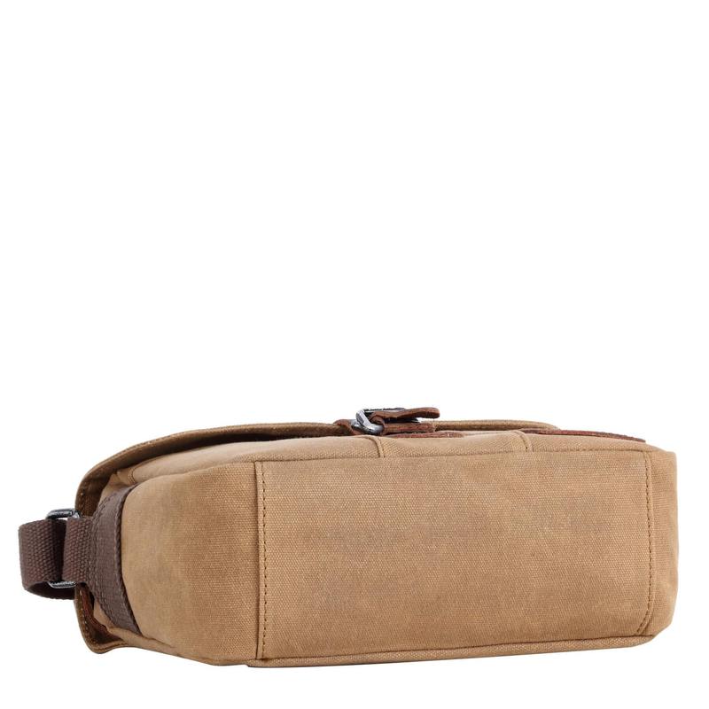 Troop London TRP0440 Heritage Across Body Bag in Dark Brown